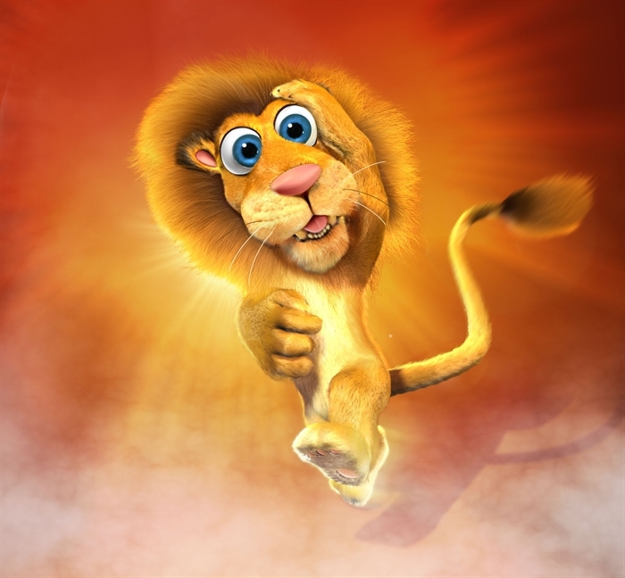 3d lion illustration