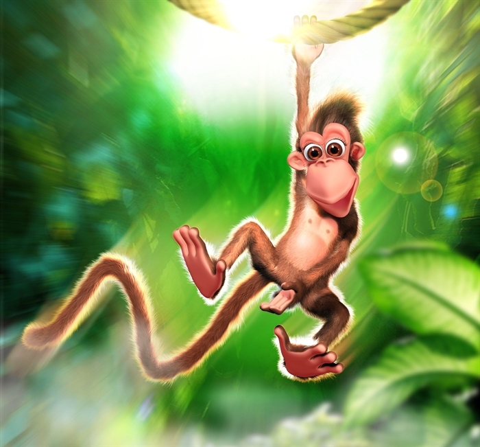 3d monkey illustration