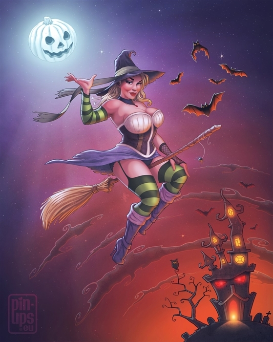 BiancaBombshellHalloweenPin-Up