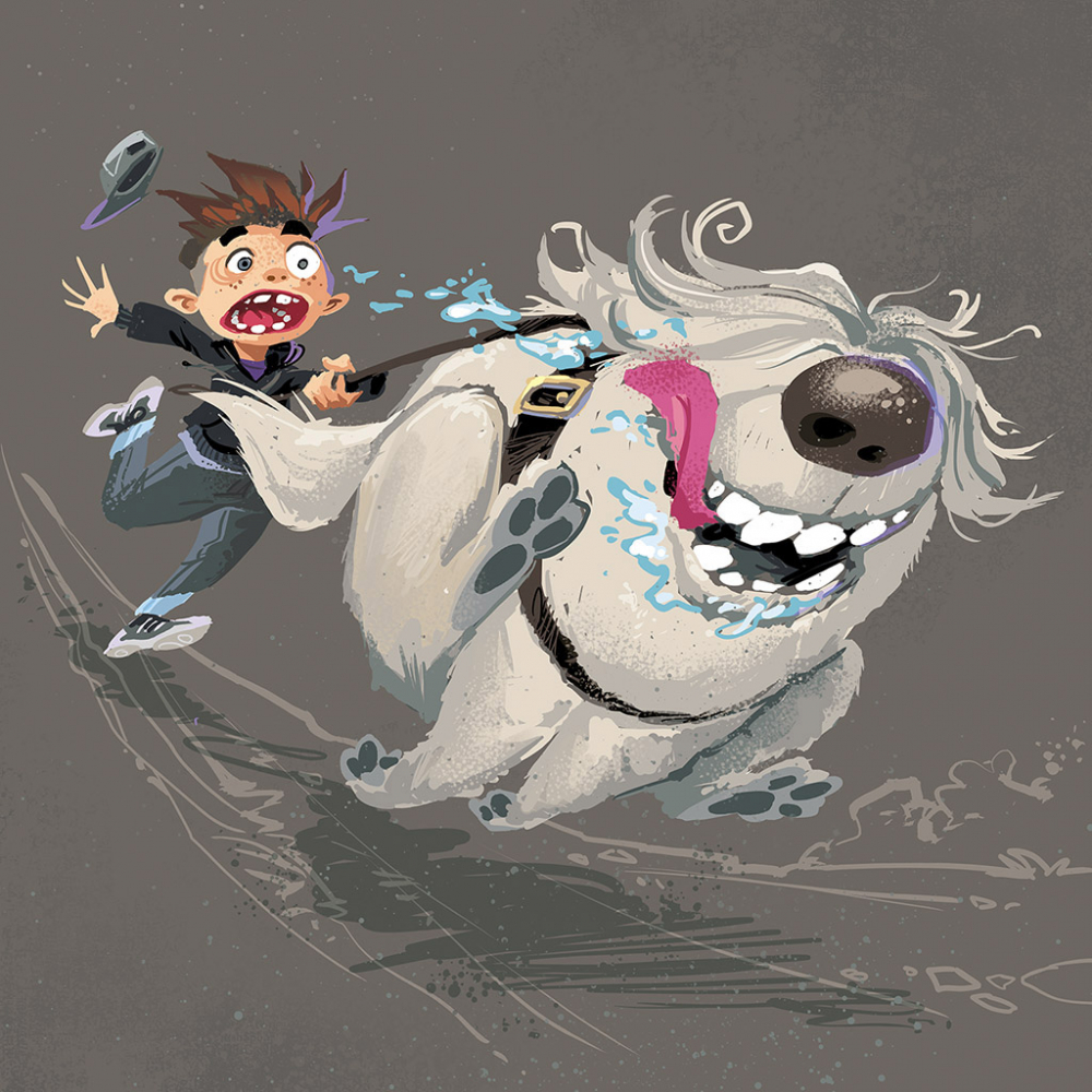 dog on the run