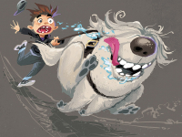 dog on the run
