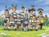 Tirol football team cartoon