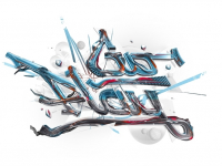 Theo Aartsma illustration 3D typo 60