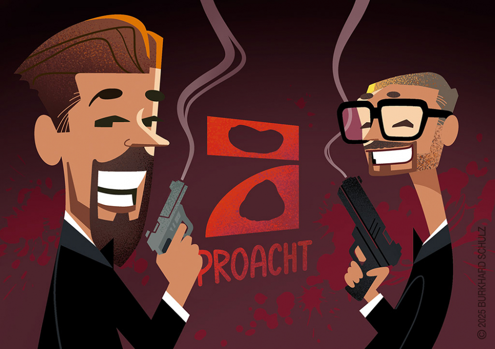 Karikatur Vektor Joko und Klaas Pro Sieben